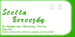 stella bereczky business card